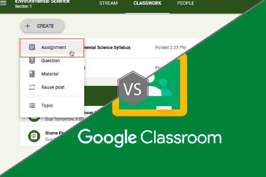 google assignments vs google classroom